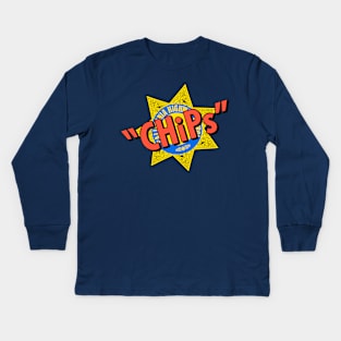 Chips Police Badge Kids Long Sleeve T-Shirt